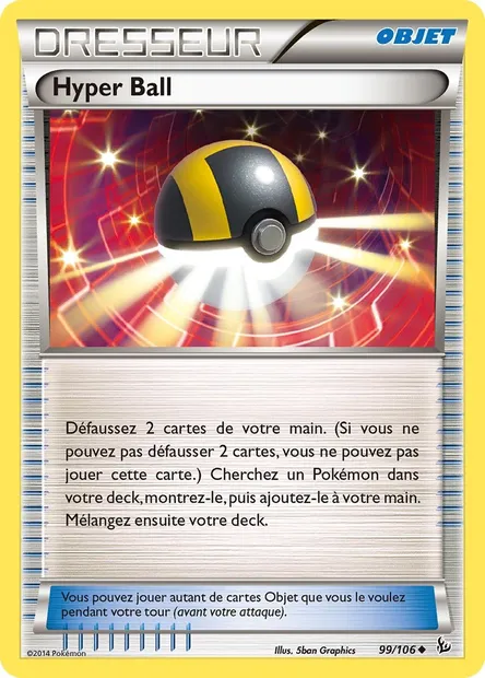 Hyper Ball, carte Pokémon FLF 99 — extension Étincelles