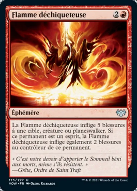 Flamme déchiqueteuse, carte Magic VOW 175 — extension Innistrad : noce écarlate