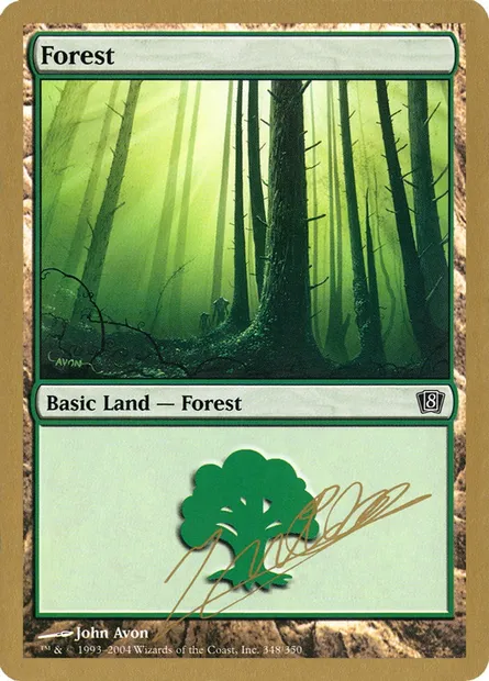 Forest, Magic card WC04 jn348 — World Championship Decks 2004 set