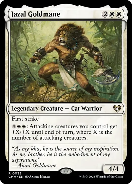 Jazal Goldmane, Magic card CMM 32 — Commander Masters set