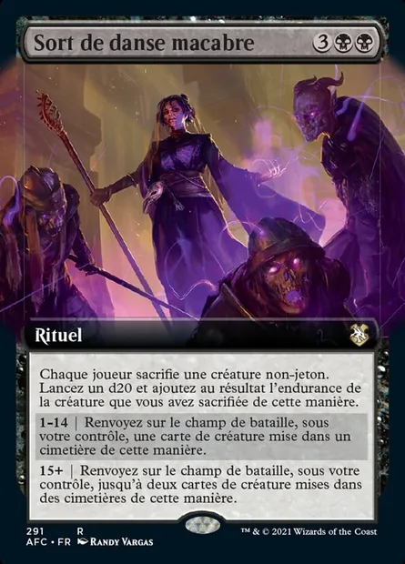 Sort de danse macabre, carte Magic AFC 291 — extension Forgotten Realms Commander
