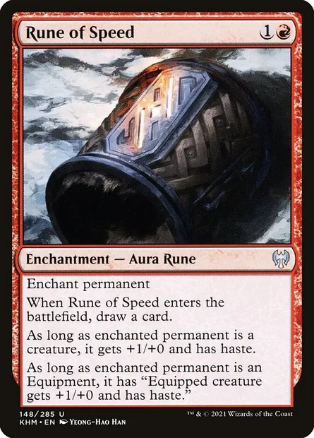 Rune of Speed, Magic card KHM 148 — Kaldheim set