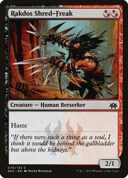 Rakdos Shred-Freak, Magic card GK2 70 — RNA Guild Kit set