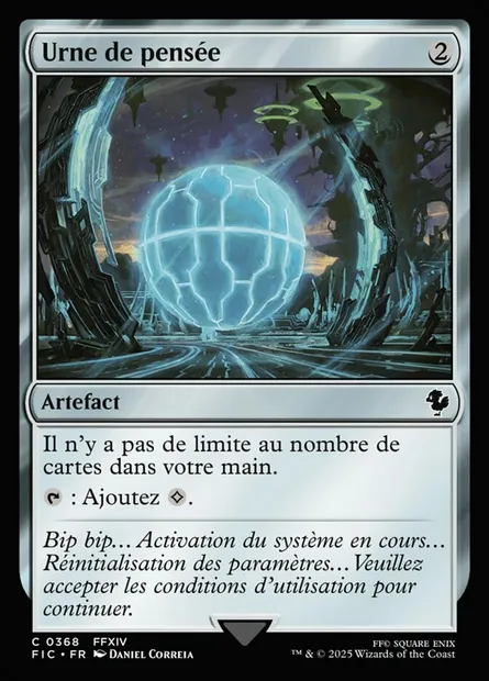 Urne de pensée, carte Magic FIC 368 — extension Final Fantasy Commander