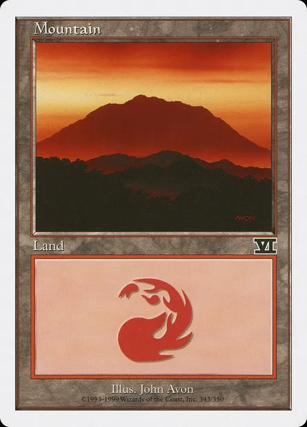 Montagne, carte Magic 6ED 343 — extension Classic Sixth Edition