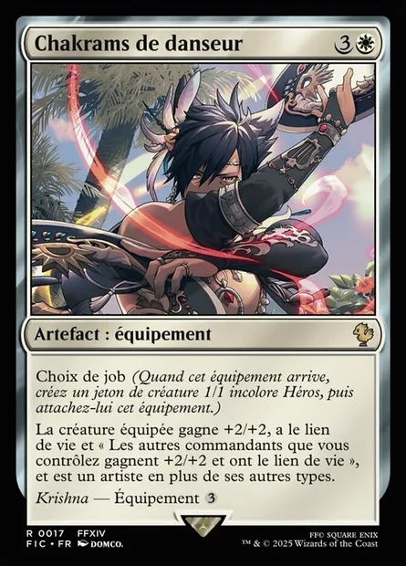 Chakrams de danseur, carte Magic FIC 17 — extension Final Fantasy Commander