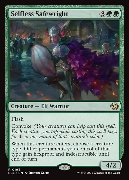 Selfless Safewright, Magic card ECL 193 — Lorwyn Eclipsed set