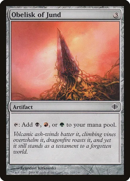 Obelisk of Jund, Magic card ALA 215 — Shards of Alara set