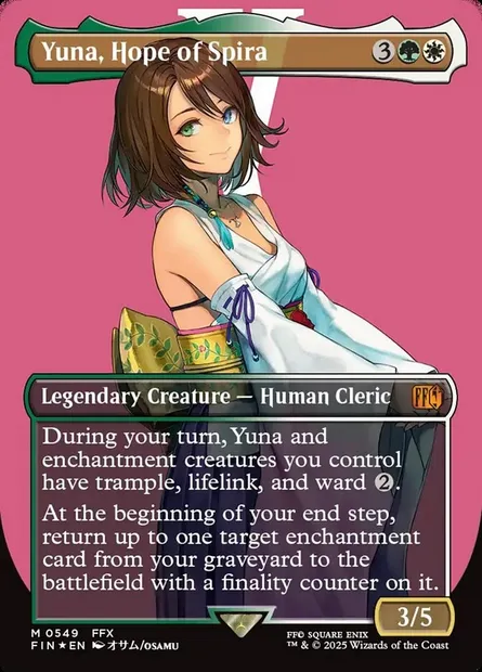 Yuna, Hope of Spira, Magic card FIN 549 — Final Fantasy set