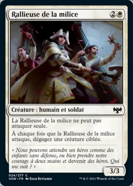 Rallieuse de la milice, carte Magic VOW 24 — extension Innistrad : noce écarlate