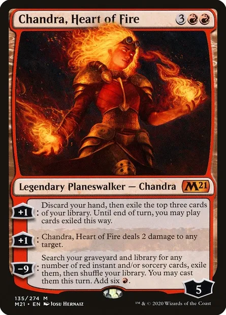 Chandra, Heart of Fire, Magic card M21 135 — Core Set 2021 set