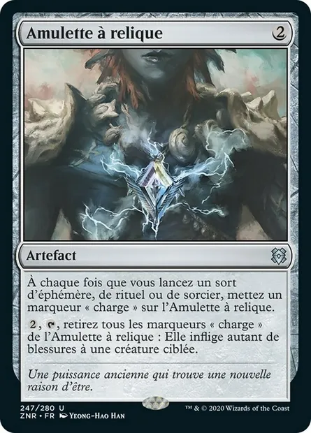 Amulette à relique, carte Magic ZNR 247 — extension Renaissance de Zendikar