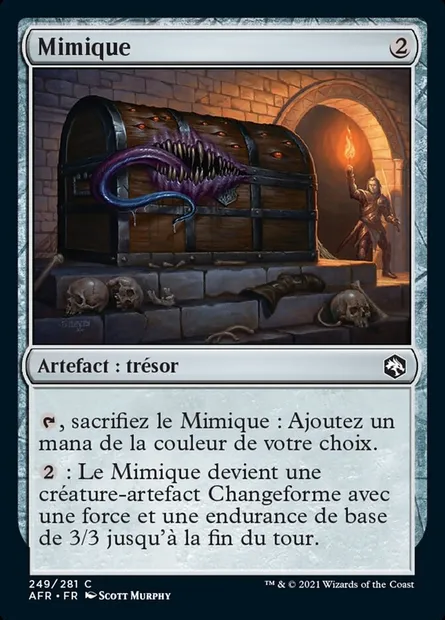 Mimique, carte Magic AFR 249 — extension Forgotten Realms: Aventures dans les Royaumes Oubliés