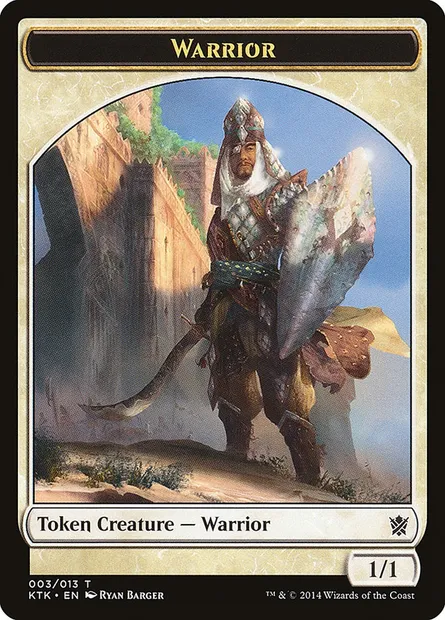 Warrior, carte Magic TKTK 3 — extension Khans of Tarkir Tokens