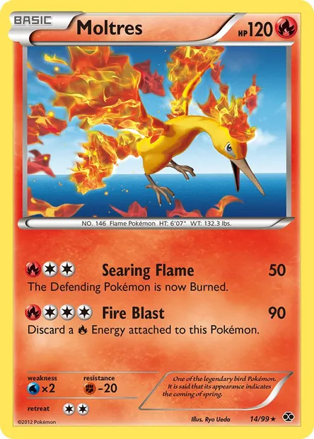 Moltres, Pokémon card NXD 14 — Next Destinies set