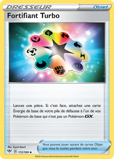 Fortifiant Turbo, carte Pokémon DAA 172 — extension Ténèbres Embrasées