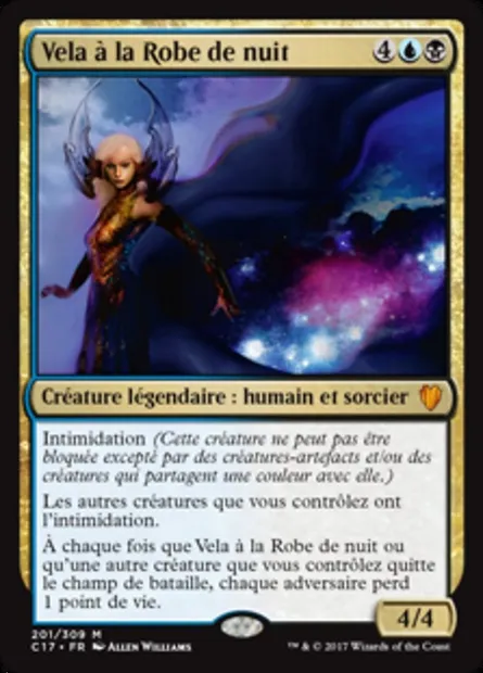 Vela à la Robe de nuit, carte Magic C17 201 — extension Commander 2017