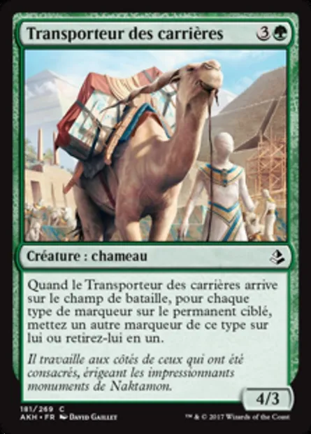 Transporteur des carrières, carte Magic AKH 181 — extension Amonkhet