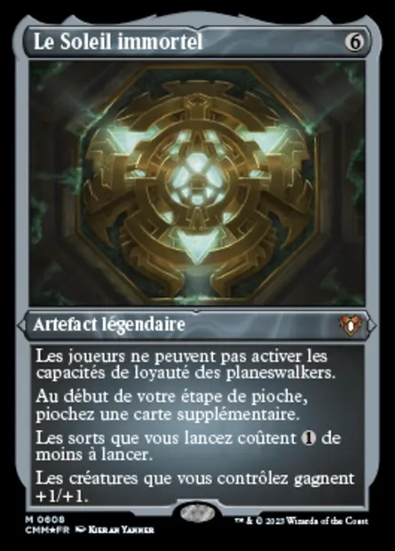 Le Soleil immortel, carte Magic CMM 608 — extension Commander Masters
