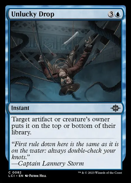 Unlucky Drop, Magic card LCI 82 — The Lost Caverns of Ixalan set