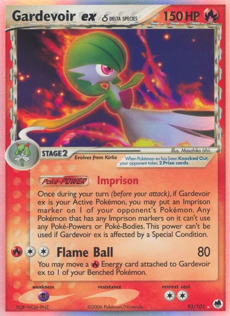 Gardevoir ex δ, Pokémon card DF 93 — Dragon Frontiers set