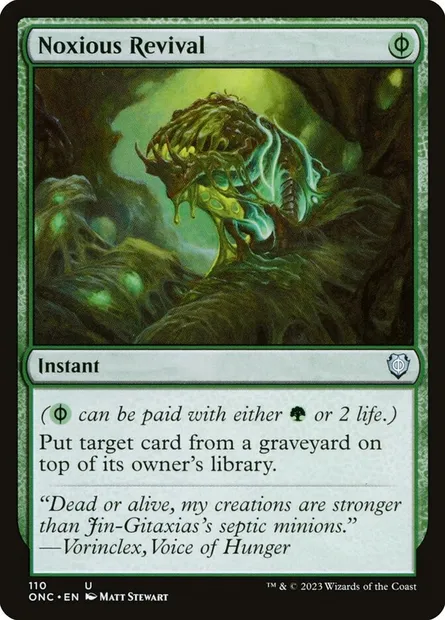 Noxious Revival, Magic card ONC 110 — Phyrexia: All Will Be One Commander set