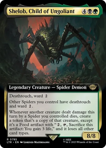 Arachne, fille d'Ungoliant, carte Magic LTR 785 — extension Le Seigneur des Anneaux : chroniques de la Terre du Milieu