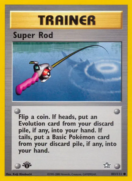Super Rod, Pokémon card NG 103 — Neo Genesis set