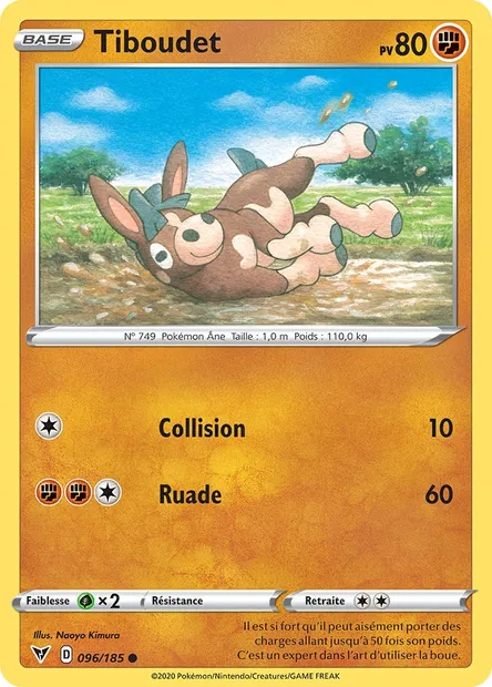 Tiboudet, carte Pokémon VIV 96 — extension Voltage Éclatant