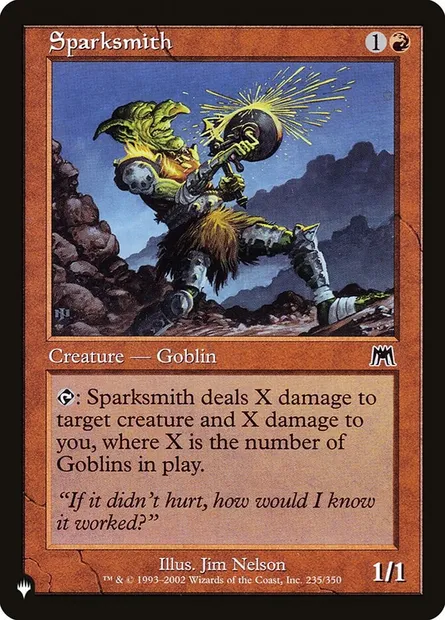 Forgeur d'étincelles, carte Magic PLST ONS-235 — extension The List