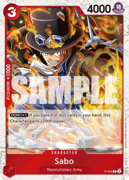 Sabo, carte One Piece P-044 — extension Carte promo