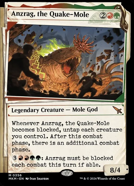 Anzrag, the Quake-Mole, Magic card MKM 356 — Murders at Karlov Manor set