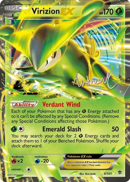 Virizion EX, Pokémon card WCD14 009 — World Championship Decks 2014 set
