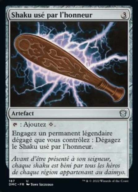 Shaku usé par l'honneur, carte Magic DMC 187 — extension Dominaria United Commander