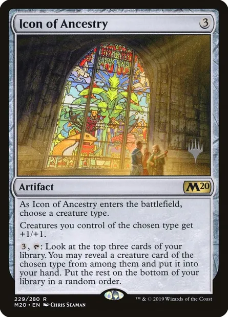 Icône de l'Ascendance, carte Magic PM20 229p — extension Core Set 2020 Promos
