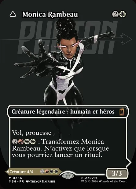 Monica Rambeau // Photon, lumière vivante, carte Magic MSH 356 — extension Marvel Super Heroes