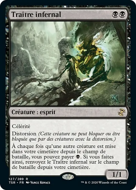 Traître infernal, carte Magic TSR 127 — extension Spirale Temporelle Remastered