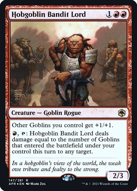 Hobgoblin Bandit Lord, Magic card PAFR 147s — Adventures in the Forgotten Realms Promos set