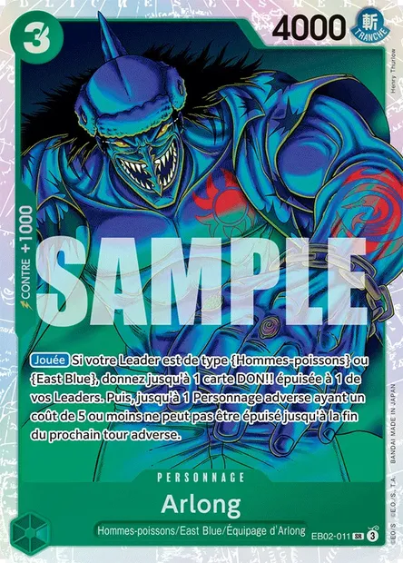 Arlong, carte One Piece EB02-011 — extension Anime 25th Collection