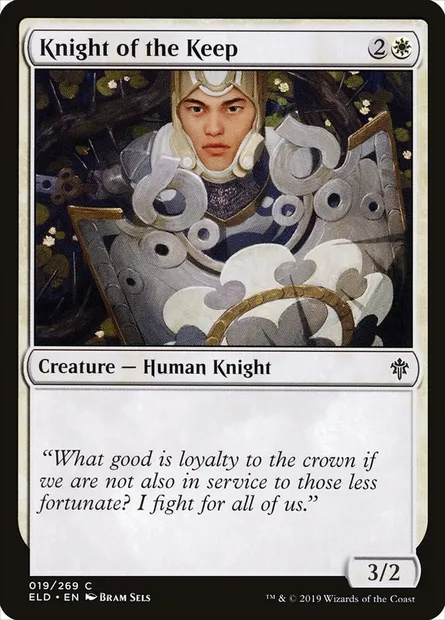 Knight of the Keep, Magic card ELD 19 — Throne of Eldraine set