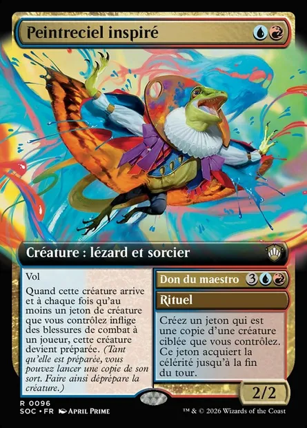 Peintreciel inspiré // Maestro's Gift, carte Magic SOC 96 — extension Secrets of Strixhaven Commander