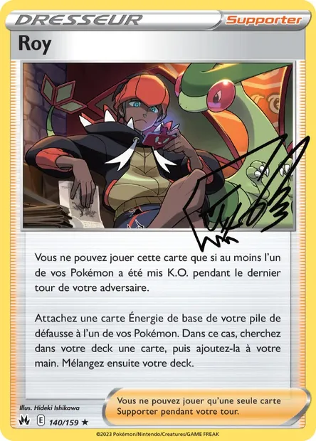 Roy, carte Pokémon CRZ 140 — extension Zénith Suprême
