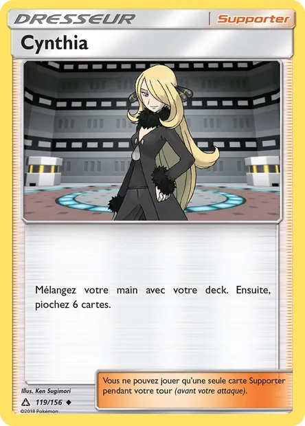 Cynthia, carte Pokémon UPR 119 — extension Ultra-Prisme