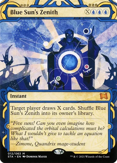 Blue Sun's Zenith, Magic card STA 12 — Strixhaven Mystical Archive set