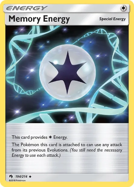 Memory Energy, Pokémon card LOT 194 — Lost Thunder set