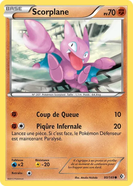 Scorplane, carte Pokémon BCR 80 — extension Frontières Franchies