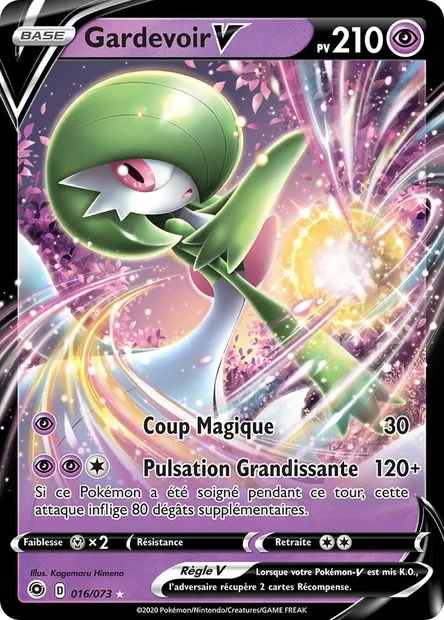 Gardevoir V, carte Pokémon CPA 16 — extension La Voie du Maître