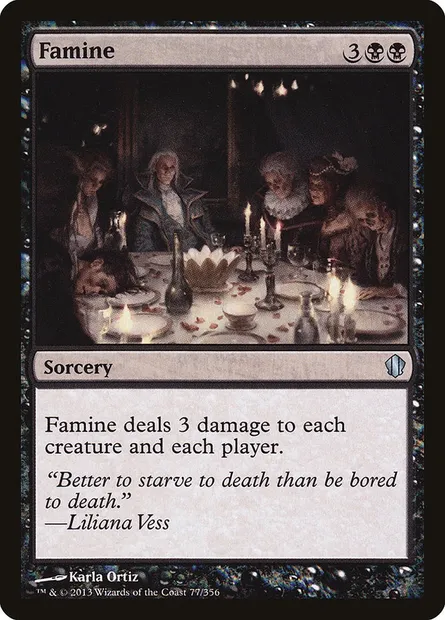 Famine, Magic card C13 77 — Commander 2013 set