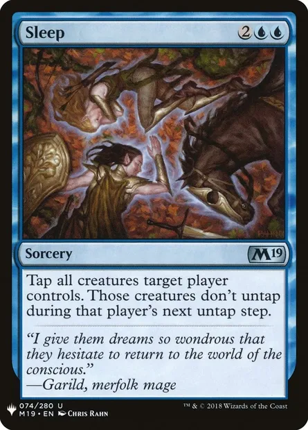 Sleep, Magic card PLST M19-74 — The List set