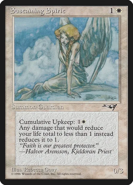 Esprit protecteur, carte Magic ALL 18 — extension Alliances